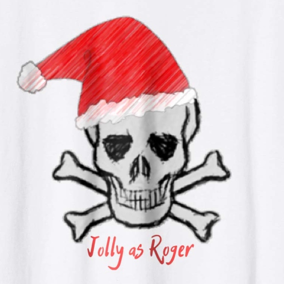 NEW "Jolly as Roger" Ugly Christmas Graphic Tee - Picture 2 of 3